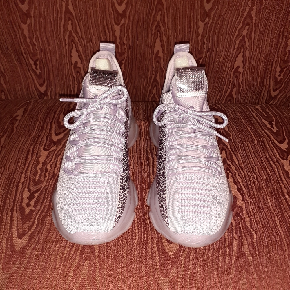 STEVE MADDEN MAXIMA RHINESTONES AND GLITTER LIGHT PURPLE WOMEN'S SIZE 8.5 NEW